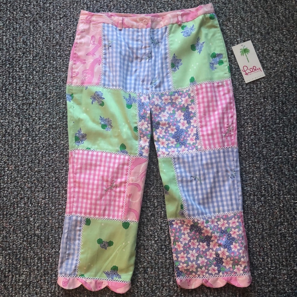 Lily Pulitzer Vintage Scallop-hemmed Capri